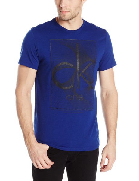 Calvin Klein mens Graphic T-Shirt blue