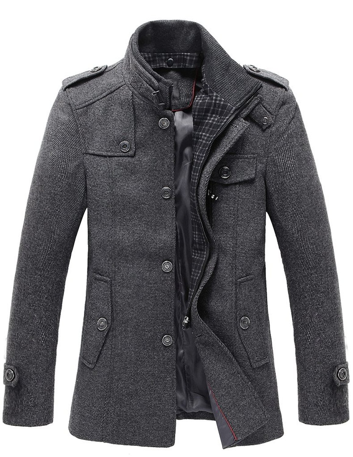 Wool Classic Pea Coat Winter Coat - Mens Urban Clothing