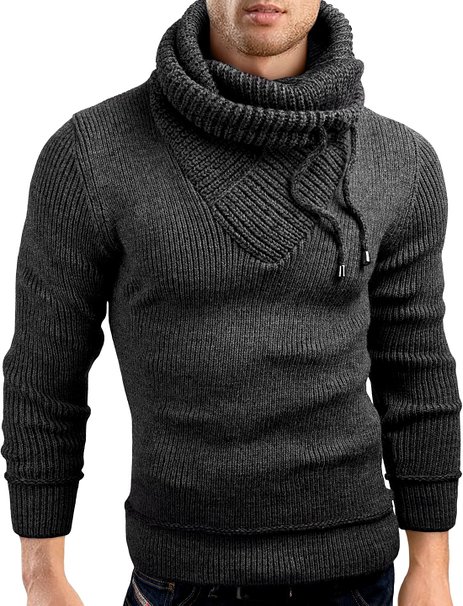 Grin&Bear Slim Fit shawl collar knit sweatshirt cardigan hoodie